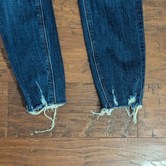 Zara Woman Premium Denim Distressed Skinny Jeans 6 - Picture 5 of 7